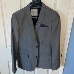 Light grey Topman suit jacket - US 36